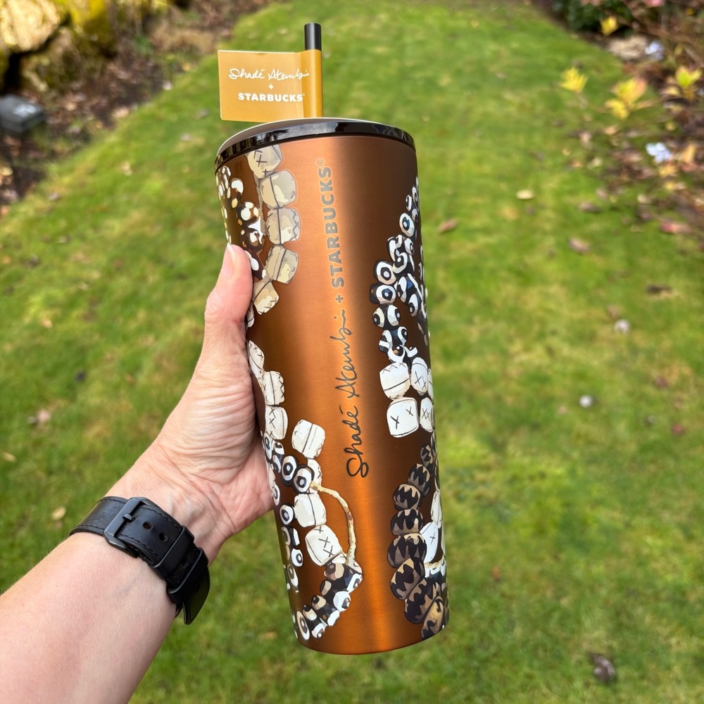 STARBUCKS X SHADE AKANBI Batik Beads 24 OZ Stainless Steel Cold Cup Water Tea - Picture 5 of 9